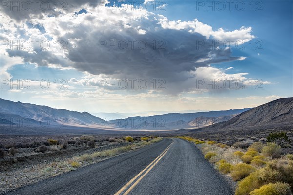 Dramatic clouds over highway