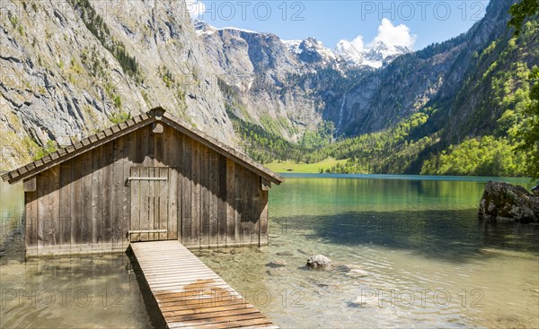 Boathouse in the lake