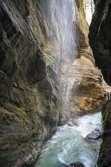 Hiking trail through the Partnach Gorge