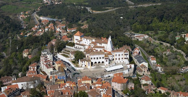 View of Sintra with National Palace from above