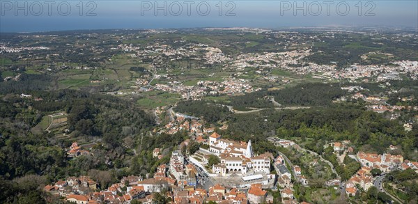 View of Sintra with National Palace from above