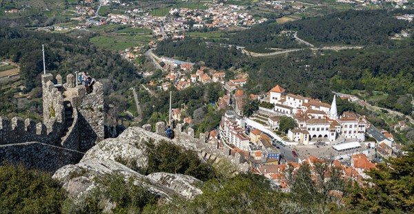 Castle wall of the Castelo dos Mouros castle complex