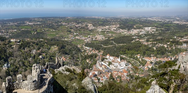 Castle wall of the Castelo dos Mouros castle complex