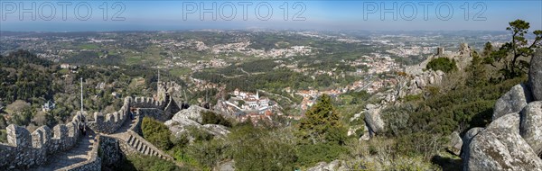 Castle wall of the Castelo dos Mouros castle complex