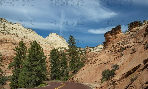 Road through mountain landscape