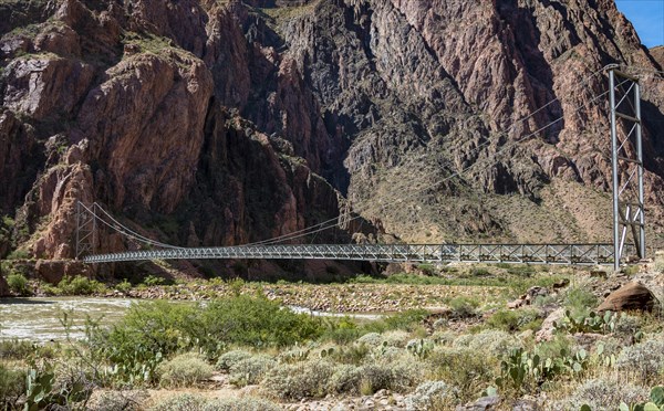 Suspension Bridge of the Bright Angel Trail over the Colorado River