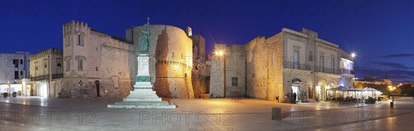 illuminated Piazza degli Eroi at night