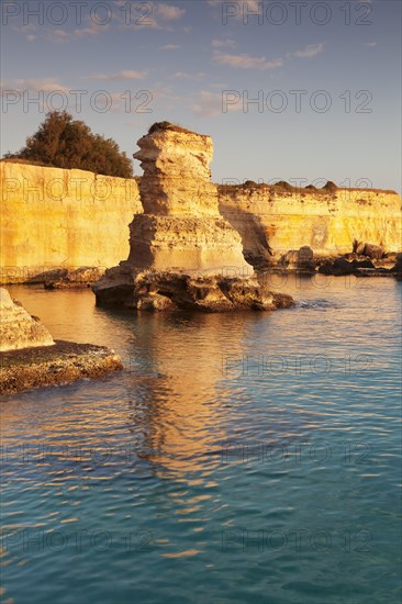 Rocky coast with stone columns