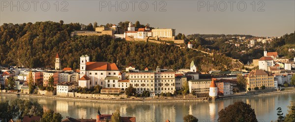 View over the Inn to St.Stephan's Cathedral and Veste Oberhaus