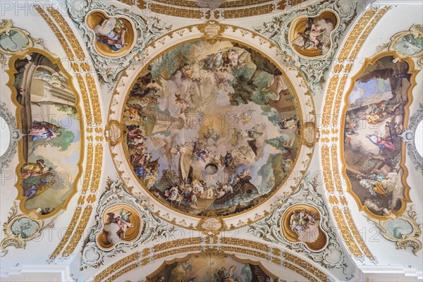 Ceiling painting pilgrimage church Marienberg