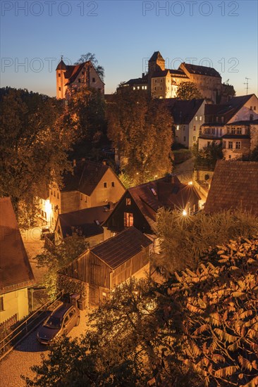 Hohnstein Castle at dusk