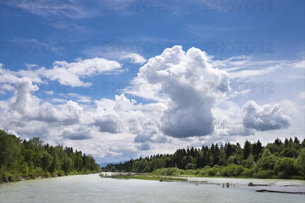 Isar with floods