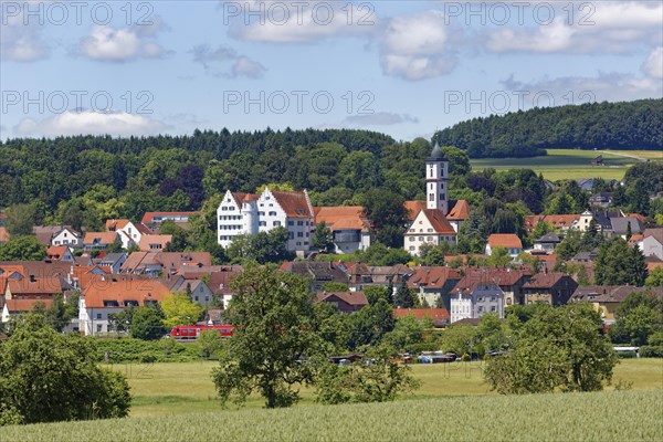 Aulendorf with Castle and Parish Church of St Martin