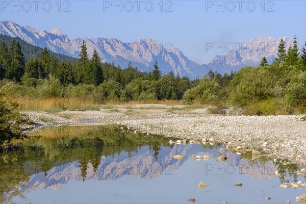 Isar oxbow lake between Wallgau and Vorderriss