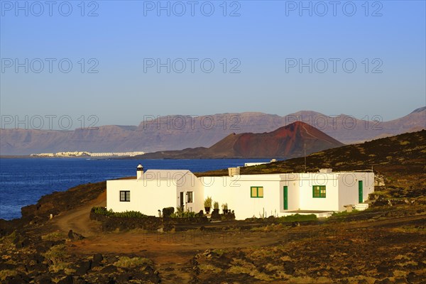 Residential house in volcanic landscape