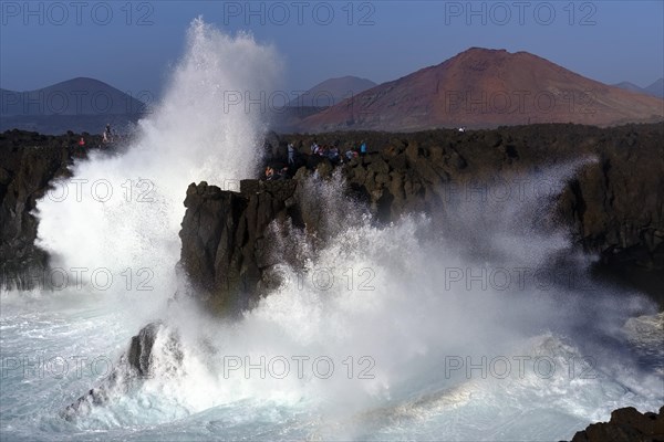 Surf at rocky coast