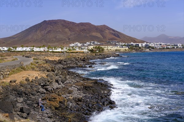 Rugged coast with volcano Montana Roja