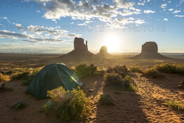 Tent at sunrise