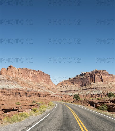 Highway 24 through stand stone desert