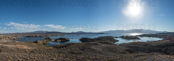 Dry landscape with lake Mead