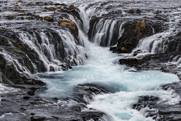 Bruarfoss Waterfall in winter