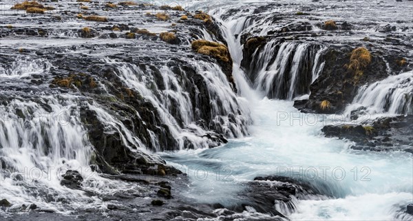 Bruarfoss Waterfall in winter