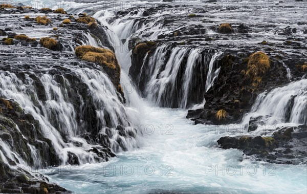 Bruarfoss Waterfall in winter