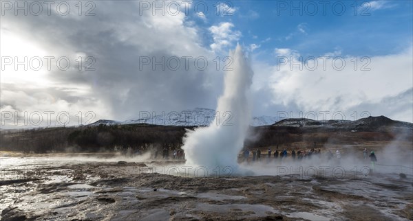 Strokkur geyser erupting