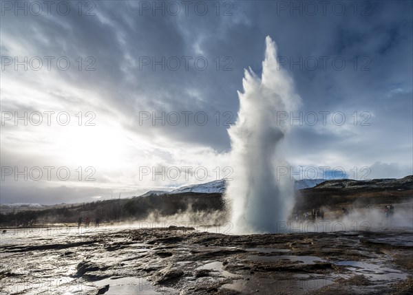 Strokkur geyser erupting