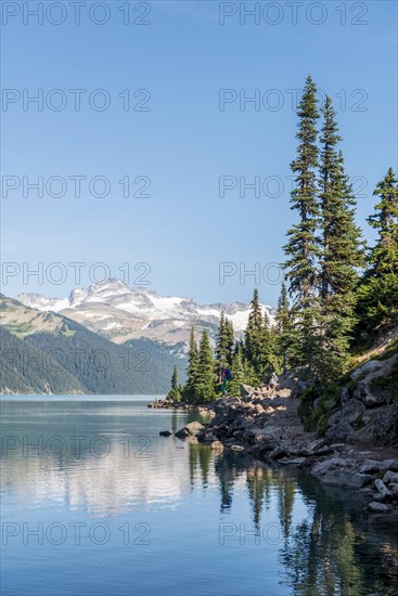 Hiker at Garibaldi Lake