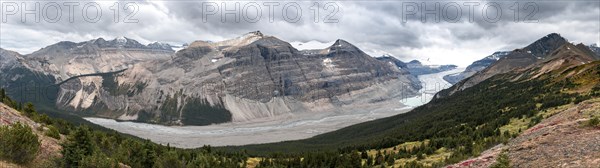 View in valley with glacier tongue