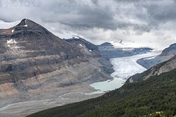 View in valley with glacier tongue