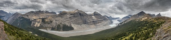 View in valley with glacier tongue