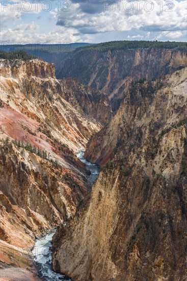 River Yellowstone River flows through canyon