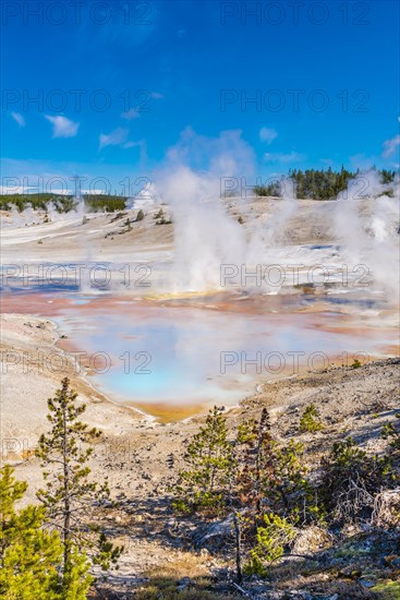 Steaming geyser