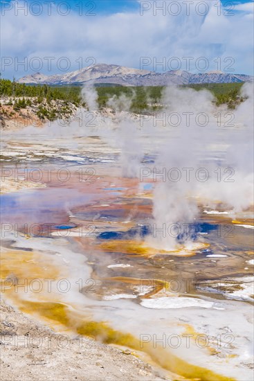 Steaming geysers