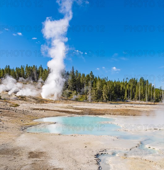 Steaming geyser