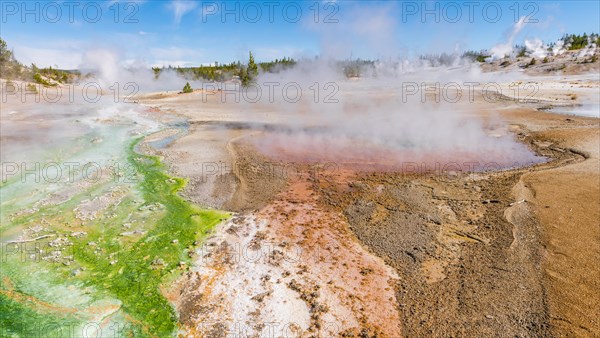 Steaming geyser