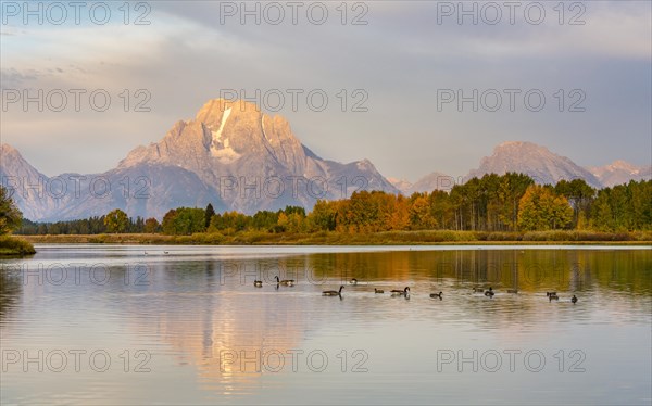 Mount Moran reflected in Snake River