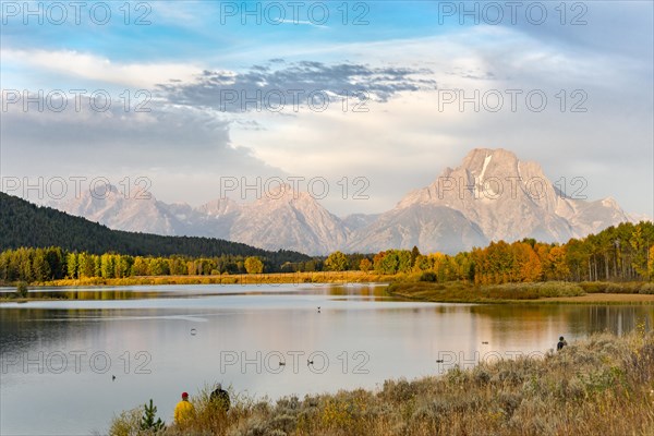 Mount Moran reflected in Snake River