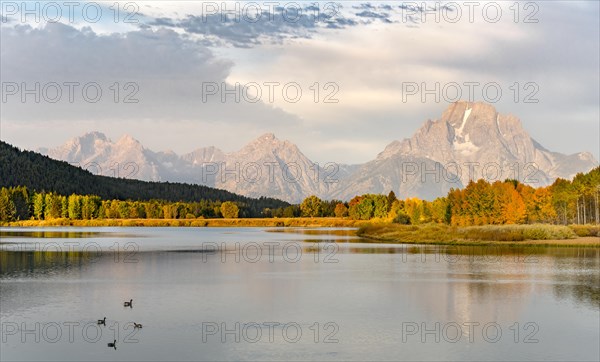 Mount Moran reflected in Snake River