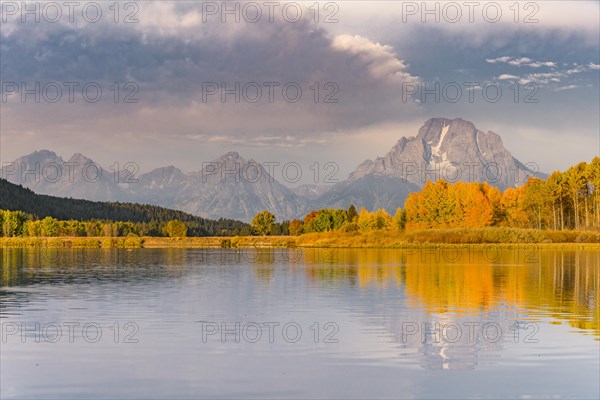 Mount Moran reflected in Snake River