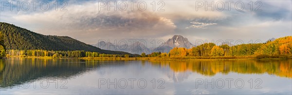 Mount Moran reflected in Snake River