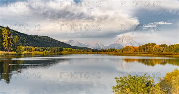 Mount Moran reflected in Snake River