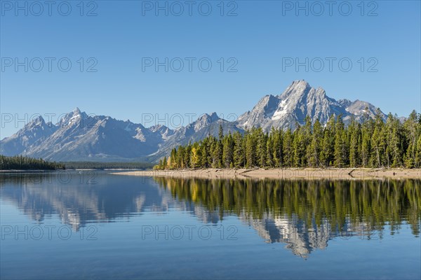Mountains reflected in a lake
