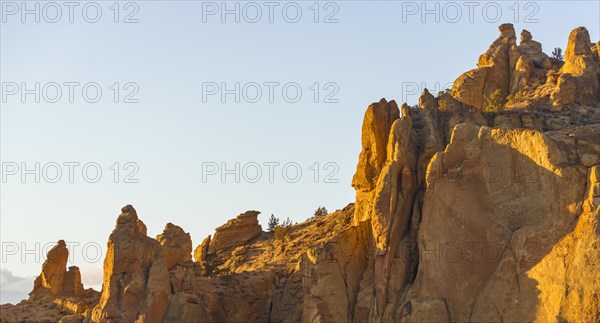 Rock formation The Christian Brothers in the evening light