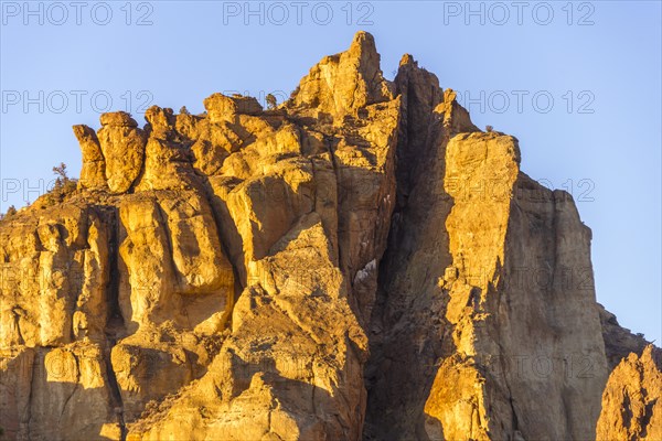 Rock formation The Christian Brothers in the evening light