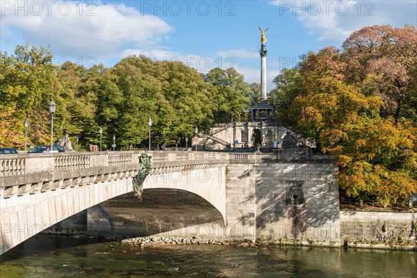 Luitpold bridge with angel of peace at the Maximiliansanlagen