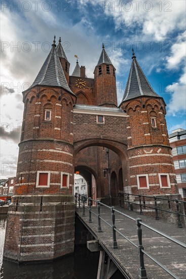 Bridge with Amsterdamse Poort city gate