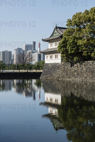 Watchtower behind the castle moat